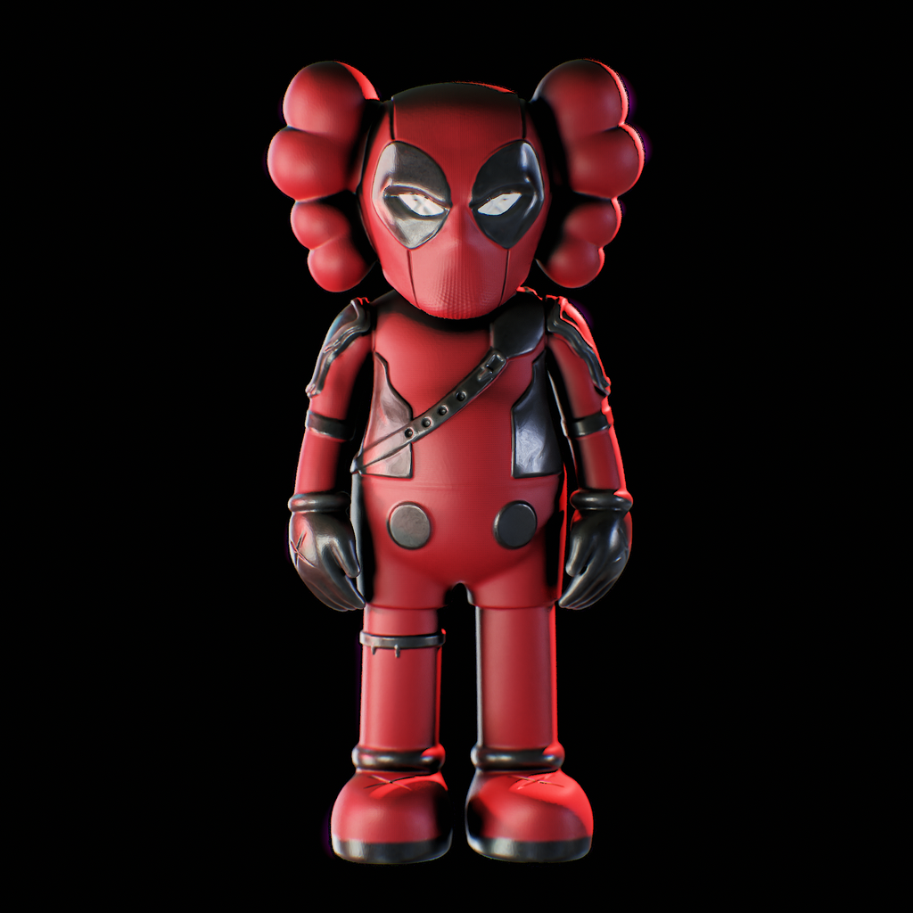 Custom DeadPool Kaws Staute