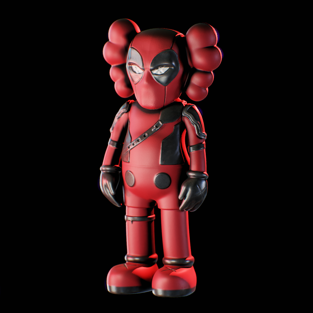 Custom DeadPool Kaws Staute