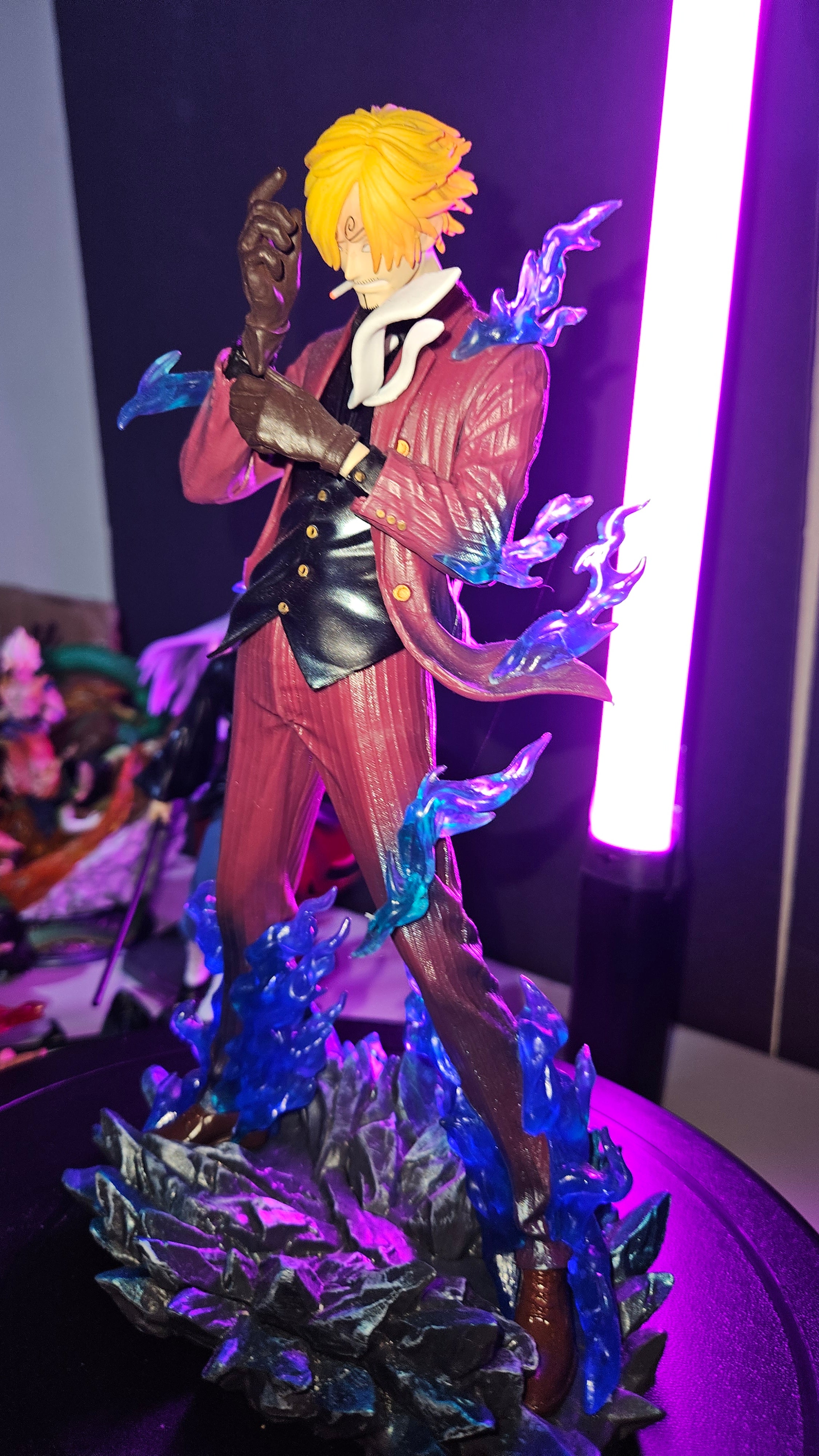 Blue Flaming Custom Sanji