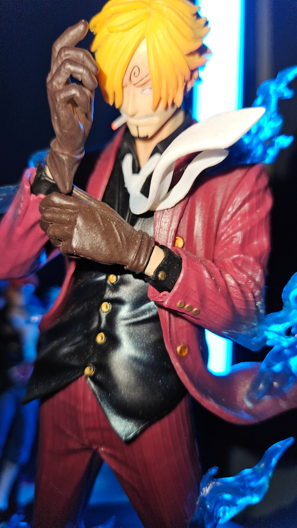 Blue Flaming Custom Sanji