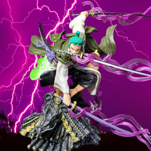 Pirate Hunter Roronoa Zoro Dragon Anime Statue Collectable