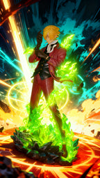 Blue Flaming Custom Sanji
