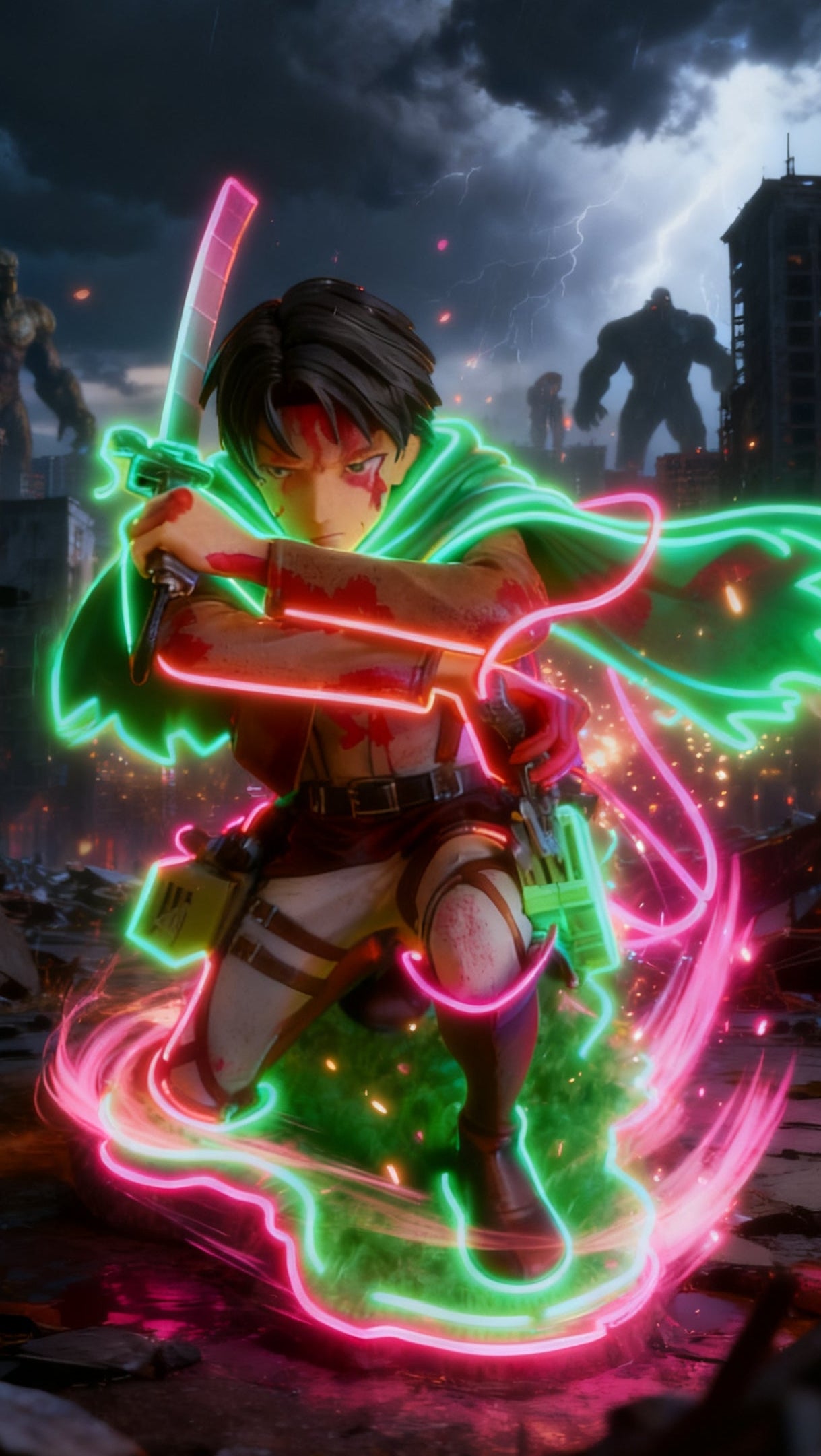 Titan Slayer Anime Figure - Levi