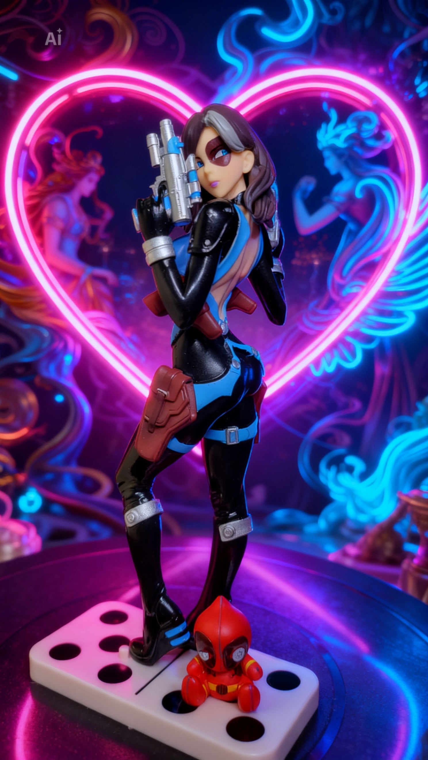 M3D Domino Nightwing Deadpool Anime Girl Figure
